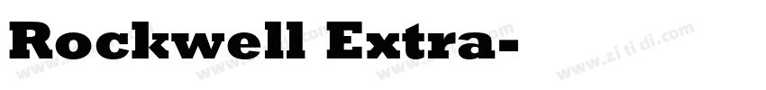Rockwell Extra字体转换